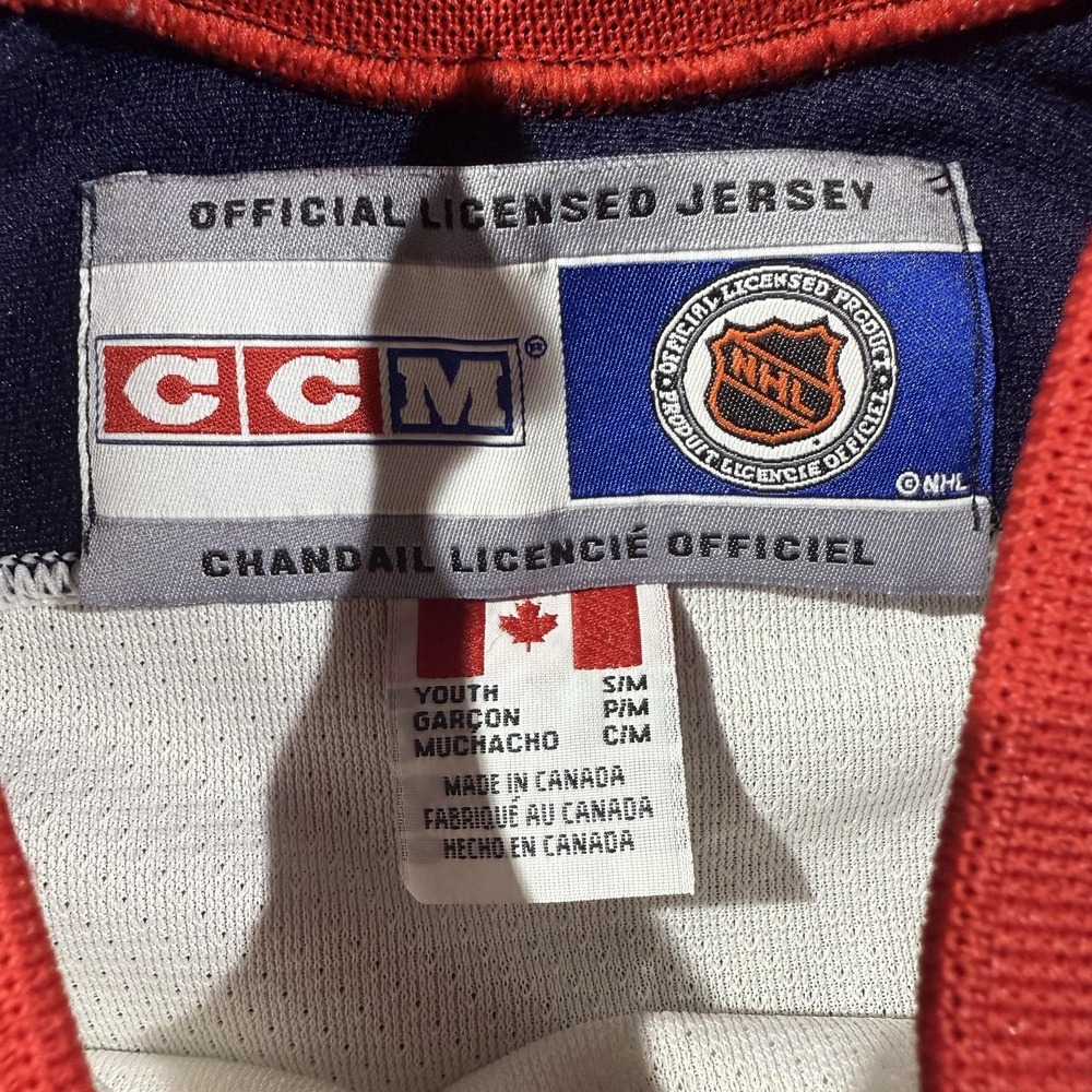 Columbus Blue Jackets Jersey Boys Medium White NHL Hockey CCM Youth Canada - Picture 2 of 9